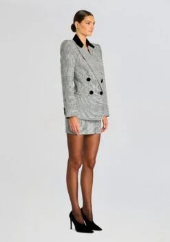 Lucina Blazer -Retrofete Clothing Shop Ecommerce Crop 24 08 21 LUCINA BLAZER BLACK WHITE 1962 ECOMM