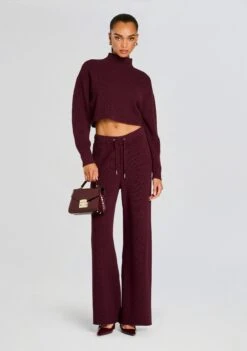 Retrofete Clothing Shop -Retrofete Clothing Shop Ecommerce Crop 24 09 11 CARMEN MID CROPPED SWEATER MERLOT CAMILA SWEATPANT PORT 1116 ECOMM faf93af5 5615 41aa b817 ae6dc239fcdc