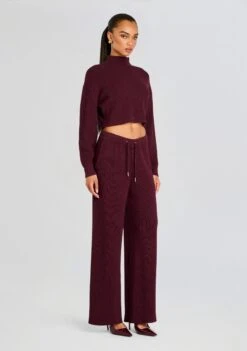 Camila Sweatpant -Retrofete Clothing Shop Ecommerce Crop 24 09 11 CARMEN MID CROPPED SWEATER MERLOT CAMILA SWEATPANT PORT 1141 ECOMM ea34f89d c4db 4e0f ab33 b144343226b1