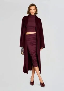 Darcy Mid Rise Ruched Midi Skirt 10 Darcy Mid Rise Ruched Midi Skirt -Retrofete Clothing Shop Ecommerce Crop 24 09 11 DULCIE RUCHED TOP DARCY MID RISE RUCHED MIDI SKIRT MERLOT 0964 ECOMM e9bbcf61 60db 4da1 8333 5521f13df779