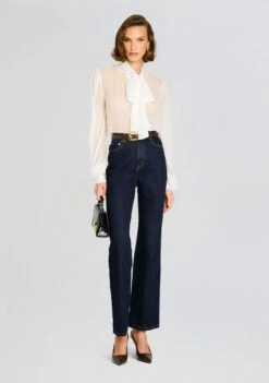 Hasli Silk Chiffon Top -Retrofete Clothing Shop Ecommerce Crop 24 09 11 HASLI SILK CHIFFON TOP WHITE 1083 ECOMM