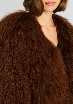 Jewel Fur Jacket -Retrofete Clothing Shop Ecommerce Crop 24 09 11 JEWEL FUR JACKET CINNAMON 1404 ECOMM