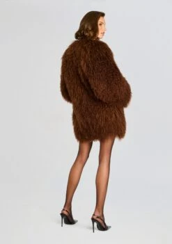 Jewel Fur Jacket -Retrofete Clothing Shop Ecommerce Crop 24 09 11 JEWEL FUR JACKET CINNAMON 1413 ECOMM
