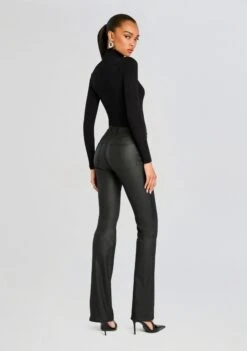 Presely High Rise Flare Jean -Retrofete Clothing Shop Ecommerce Crop 24 09 11 PRESELY HIGH RISE FLARE JEAN COATED BLACK 0543 ECOMM 55667ae8 7688 43f1 8e61 307c351c8345