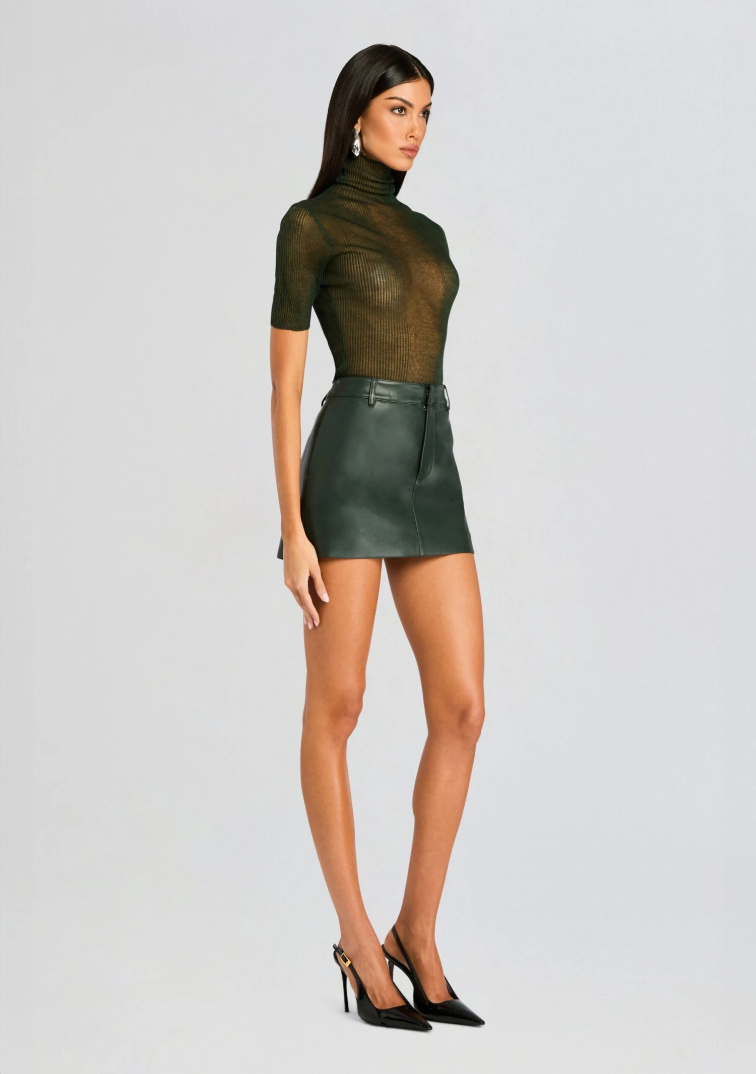 Emilia Faux Leather Mini Skirt 3 Emilia Faux Leather Mini Skirt - Image 3