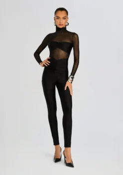 Brietta Bandeau Mesh Catsuit