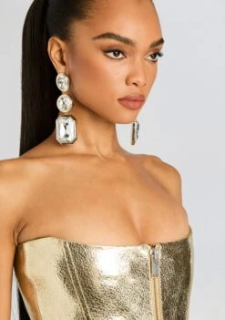 Camille Gemstone Drop Earrings 9 Camille Gemstone Drop Earrings -Retrofete Clothing Shop Ecommerce Crop 24 09 26 CamilleGemstoneDropEarring Gold 0001 ECOMM