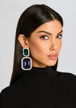Cora Gemstone Earrings 9 Cora Gemstone Earrings -Retrofete Clothing Shop Ecommerce Crop 24 09 26 CoraGemstoneEarring Sapphire 0052 ECOMM