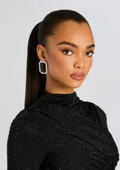 Hope Gemstone Earrings -Retrofete Clothing Shop Ecommerce Crop 24 09 26 HopeGemstoneEarring Black 0003 ECOMM