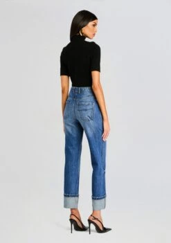 Parker High Rise Jean -Retrofete Clothing Shop Ecommerce Crop 24 09 26 YunaFuzzyKnitTop ParkerHighRiseJeanLowTide Black 0056 ECOMM e323aecd dfbf 427b a08d 8abdc51b76ce