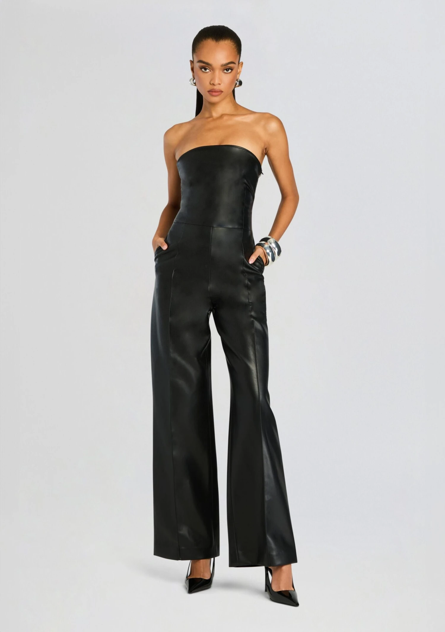 Zoe Vegan Leather Jumpsuit 5 Zoe Vegan Leather Jumpsuit - Image 5