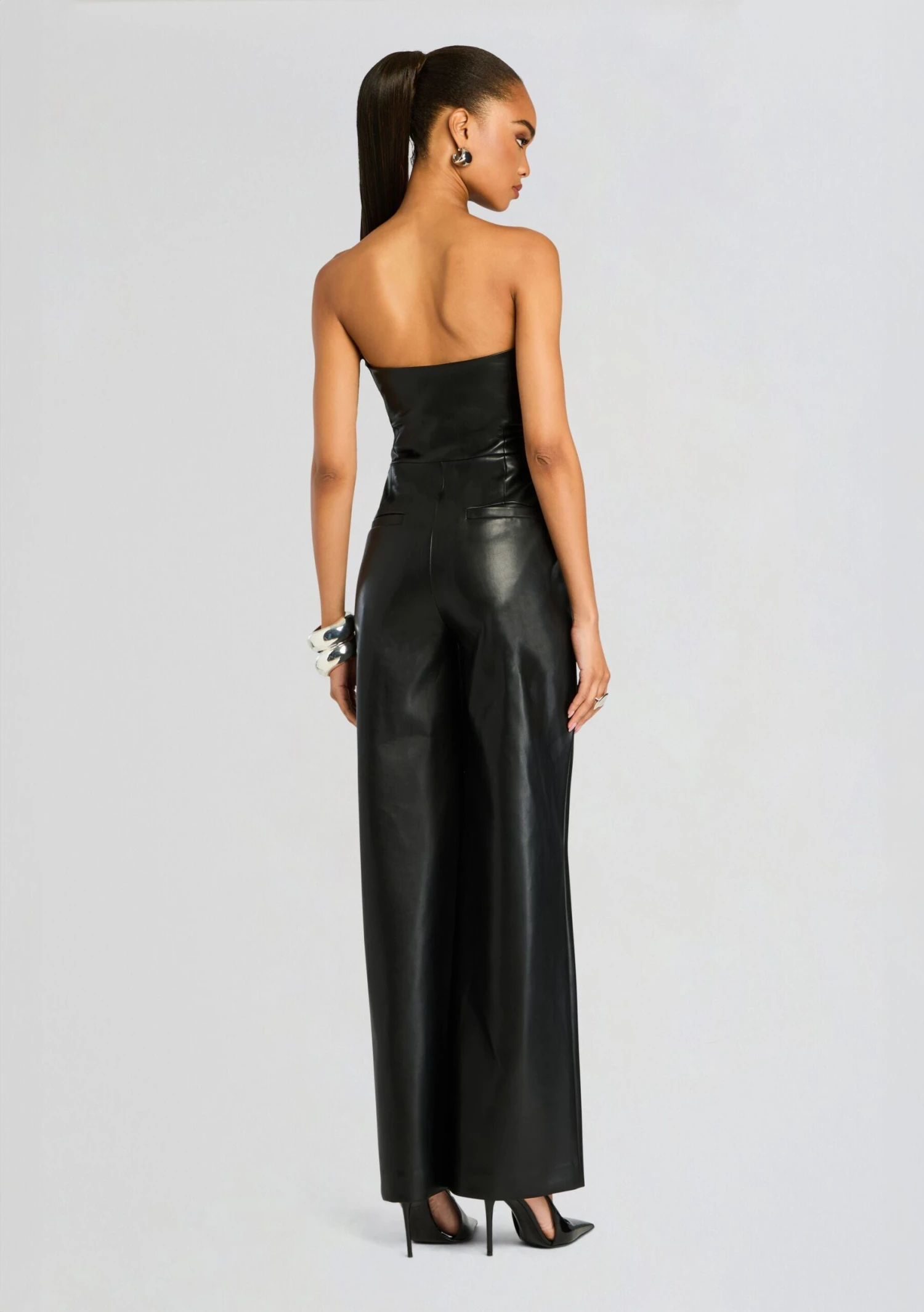 Zoe Vegan Leather Jumpsuit 4 Zoe Vegan Leather Jumpsuit - Image 4