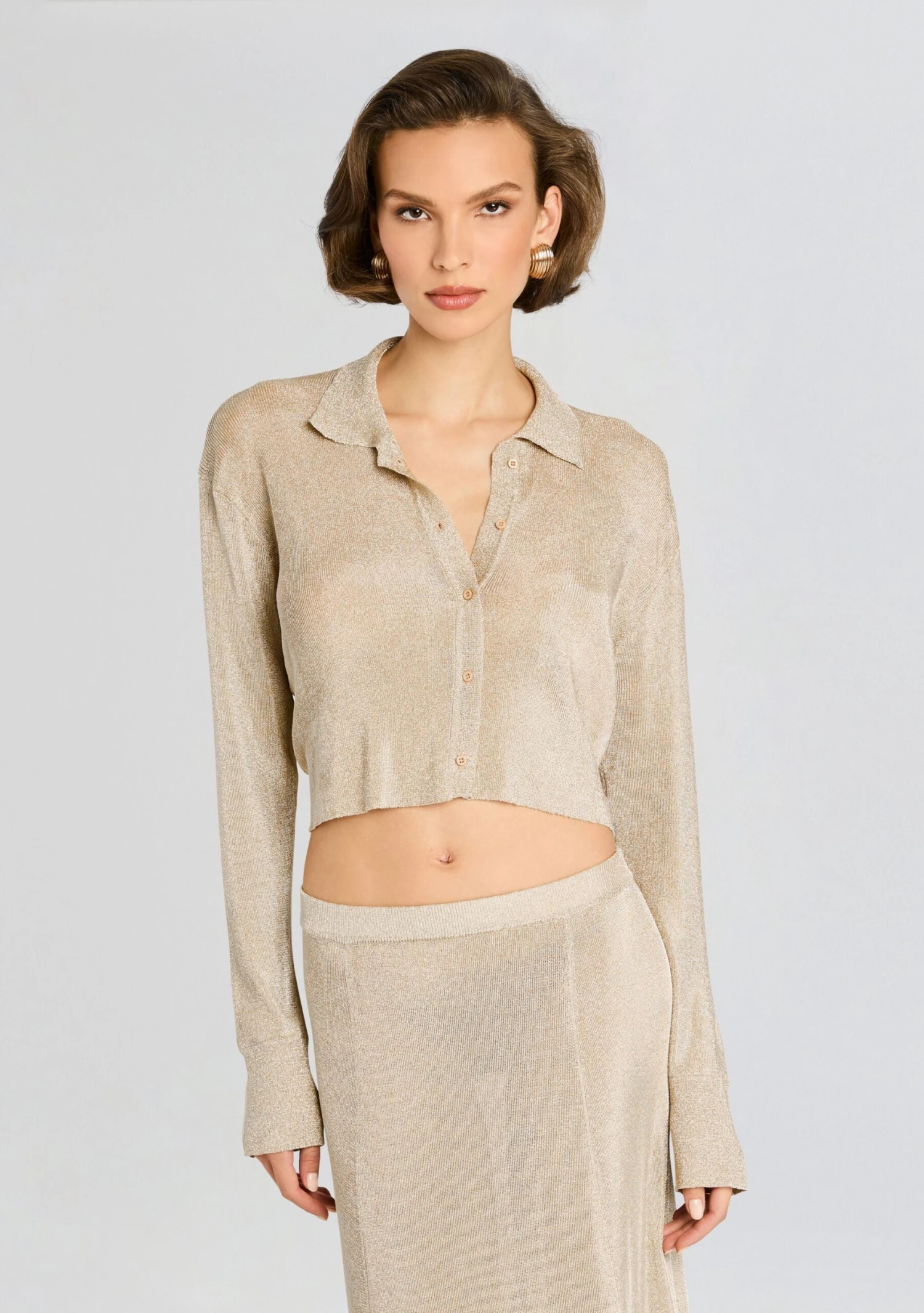 Jessa Metallic Knit Top 1 Jessa Metallic Knit Top