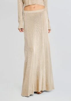 Alice Metallic Knit Maxi Skirt