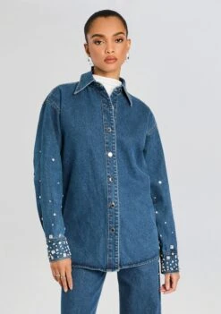 Diletta Crystal Shacket -Retrofete Clothing Shop Ecommerce Crop 24 10 09 DilettaCrystalShacket JennaCrystalJean MontanaCrystal 0040 ECOMM