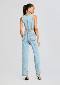 Jordi Embellished Denim Vest 8 Jordi Embellished Denim Vest -Retrofete Clothing Shop Ecommerce Crop 24 10 09 JordiDenimVest IzzieJean Rodeo 0074 ECOMM 1