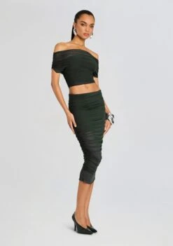 Maja Skirt -Retrofete Clothing Shop Ecommerce Crop 24 10 09 MarshTop MajaSkirt ForestGreen 0042 ECOMM d248d676 a2f7 4195 ad27 2a75b1b0722a