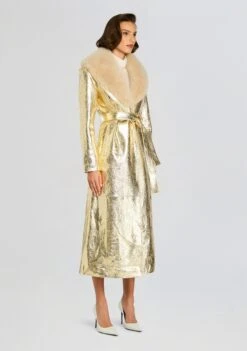 Kada Leather Jacket -Retrofete Clothing Shop Ecommerce Crop 24 10 28 KadaLeatherJacket KellenLeatherShort Gold White 0047 ECOMM