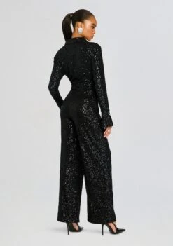 Marseille Embellished Jumpsuit 8 Marseille Embellished Jumpsuit -Retrofete Clothing Shop Ecommerce Crop 24 10 28 MARSEILLEJUMPSUIT BLACK 0052 ECOMM