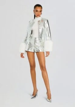Talvi Leather Jacket -Retrofete Clothing Shop Ecommerce Crop 24 10 28 TalviLeatherJacket NayaShort Silver White 0021 ECOMM