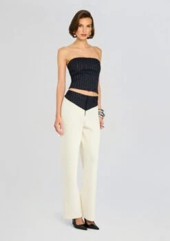 Shaina Pant -Retrofete Clothing Shop Ecommerce Crop 24 10 29 BridgetteBustierTop ShainaPant White NavyPinstripe 0055 ECOMM f91475cc dfad 42f2 9dae e0699abf97cb