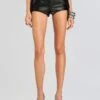 Kima Leather Fringe Short