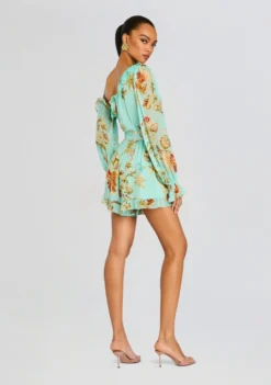 Rohi Romper 8 Rohi Romper -Retrofete Clothing Shop Ecommerce Crop 24 10 29 ROMPERWITHBELT TURQUOISEMIX 0037 ECOMM scaled