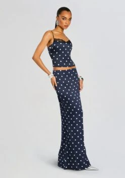 Brookelynn Corset Top -Retrofete Clothing Shop Ecommerce Crop 24 10 30 BrookelynnCorsetTop DarlaSkirt NavyPolkaDots 0055 ECOMM