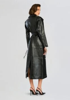 Knightley Leather Trench Coat -Retrofete Clothing Shop Ecommerce Crop 24 10 30 KNIGHTLEYTRENCH BLACK 0072 ECOMM