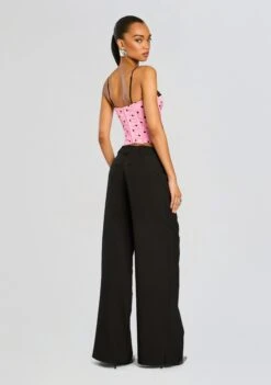 Marianne Corset Top -Retrofete Clothing Shop Ecommerce Crop 24 10 30 MarianneTop PinkPolkaDot 0053 ECOMM