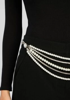 Chloe Pearl Chain Belt -Retrofete Clothing Shop Ecommerce Crop 24 10 30 SonyaPearlChainBelt Silver 0009 ECOMM