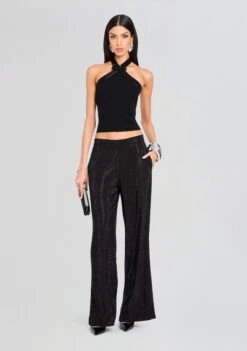 Lettie Embellished Knit Top -Retrofete Clothing Shop Ecommerce Crop 24 11 15 LettieEmbellishedKnitTop Black 0005 ECOMM