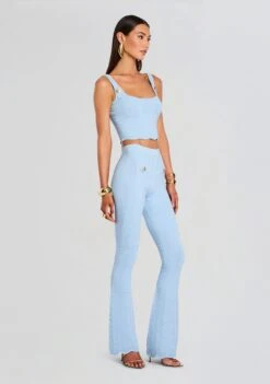 Joliet Knit Pant -Retrofete Clothing Shop Ecommerce Crop 24 12 16 AloeKnitTop JolietKnitPant MetallicPowderBlue 0040 ECOMM