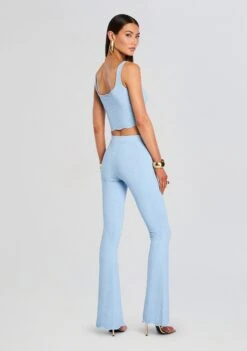 Joliet Knit Pant -Retrofete Clothing Shop Ecommerce Crop 24 12 16 AloeKnitTop JolietKnitPant MetallicPowderBlue 0047 ECOMM
