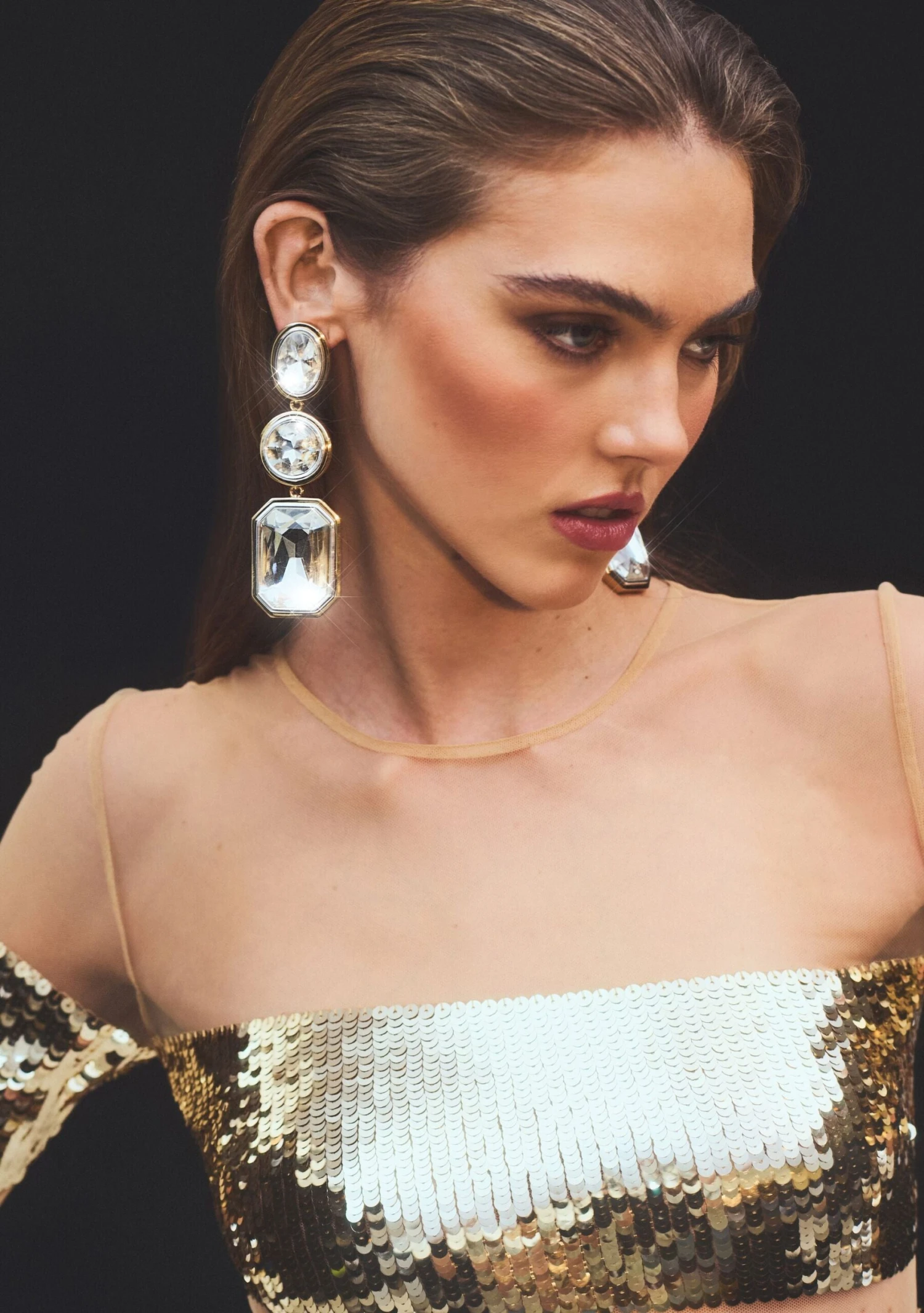 Camille Gemstone Drop Earrings 2 Camille Gemstone Drop Earrings - Image 2