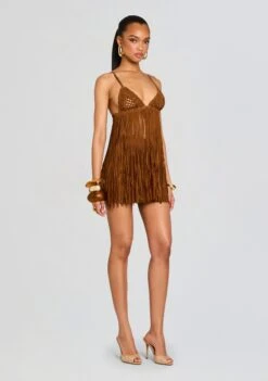 Jacinta Suede Fringe Bra -Retrofete Clothing Shop Ecommerce Crop 25 01 15 JacintaSuedeFringeBra Cognac 2421 ECOMM