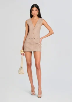 Angelina Vest Top -Retrofete Clothing Shop Ecommerce Crop 25 01 16 AngelinaVestTop NellyMiniSkirt Oak Eggshell 0015 ECOMM scaled