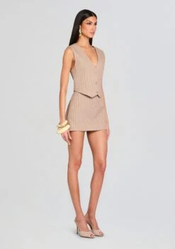 Nelly Mini Skirt -Retrofete Clothing Shop Ecommerce Crop 25 01 16 AngelinaVestTop NellyMiniSkirt Oak Eggshell 0049 ECOMM a9c94014 840d 4740 ab4f 8df1eccdd6de