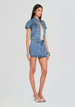 Magda Cap Sleeve Jacket 7 Magda Cap Sleeve Jacket -Retrofete Clothing Shop Ecommerce Crop 25 01 16 MagdaCapSleeveJacket KapaA LineSkirt Lakeside 0051 ECOMM