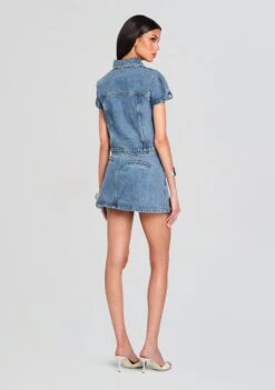 Magda Cap Sleeve Jacket 8 Magda Cap Sleeve Jacket -Retrofete Clothing Shop Ecommerce Crop 25 01 16 MagdaCapSleeveJacket KapaA LineSkirt Lakeside 0068 ECOMM