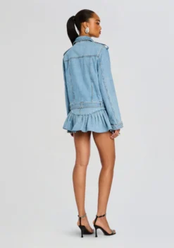Angelique Denim Skirt -Retrofete Clothing Shop Ecommerce Crop 25 02 18 Shay Jacket Angelique Skirt Denim Bleeker 0990 ECOMM scaled