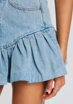 Angelique Denim Skirt -Retrofete Clothing Shop Ecommerce Crop 25 02 18 Shay Jacket Angelique Skirt Denim Bleeker 0996 ECOMM