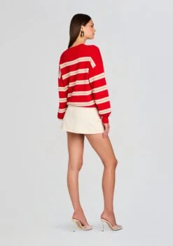 Cassian Sweater -Retrofete Clothing Shop Ecommerce Crop 25 05 07 CassianSweater Cherry Sand Eggshell 0066 ECOMM