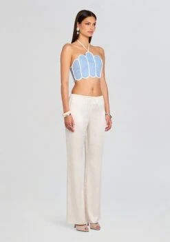 Lenny Top -Retrofete Clothing Shop Ecommerce Crop 25 05 07 LENNYTOP BLUEMELANGE 0040 ECOMM