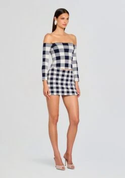 Serrah Skort -Retrofete Clothing Shop Ecommerce Crop 25 05 07 ValeTop BoldNavyGingham SerrahSkort ClassicNavyGingham 0054 ECOMM 37e7787d a615 4b6b a3fe b08e080a20e0