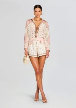 Junie Short Pant -Retrofete Clothing Shop Ecommerce Crop 25 05 08 FloraShirt JunieShortPants PinkPrint 0058 ECOMM