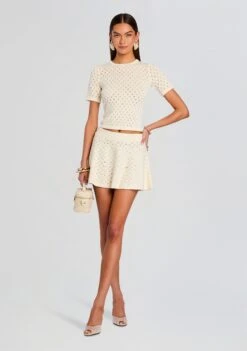 Josie Knit Top -Retrofete Clothing Shop Ecommerce Crop 25 05 19 Josie Top Serena Skirt Eggshell 0469 ECOMM