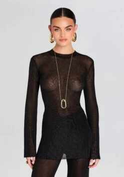 Ines Metallic Knit Top