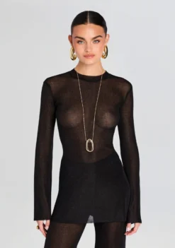 Ines Metallic Knit Top