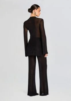 Ines Metallic Knit Top -Retrofete Clothing Shop Ecommerce Crop 25 06 11 InesTop SheldonMetallicKnitPant Black 0041 ECOMM